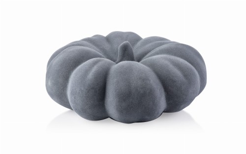 Figura dynia MAVE welur szary 16xh6 cm