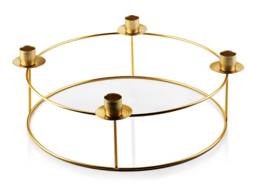 Świecznik CEDRIC 30cmx h11,5cm złoty