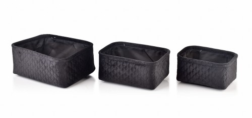 Komplet 3 koszy 11-11-10 cm | SARA BLACK
