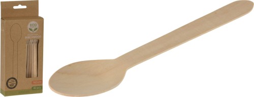 Łyżki drewniane 16,5 cm | komplet 40  szt