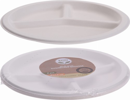 Tacki BIODEGRADOWALNE 22,5 cm, trójdzielne | komplet 8 szt