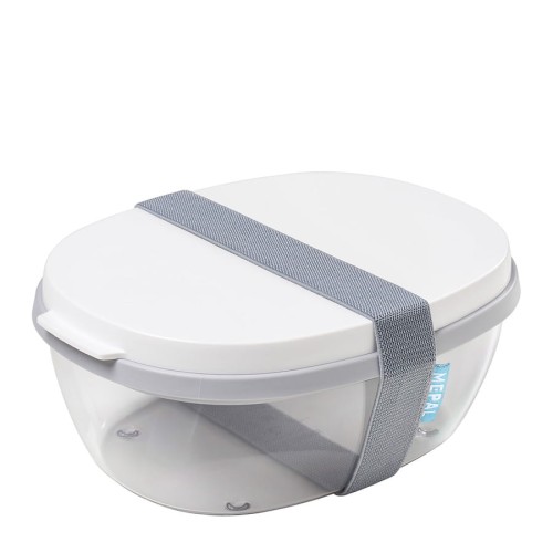 Pojemnik na sałatki Saladbox Ellipse biały