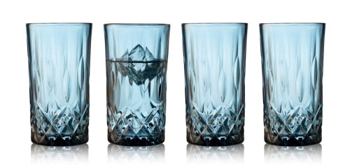 Szklanki do koktajli Sorrento 380 ml 4 sztuki niebieskie