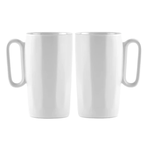 Kubki ceramiczne 2 szt z uszkiem 330 ml Fuori białe