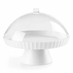 Patera do ciasta z pokrywą biała AGORA