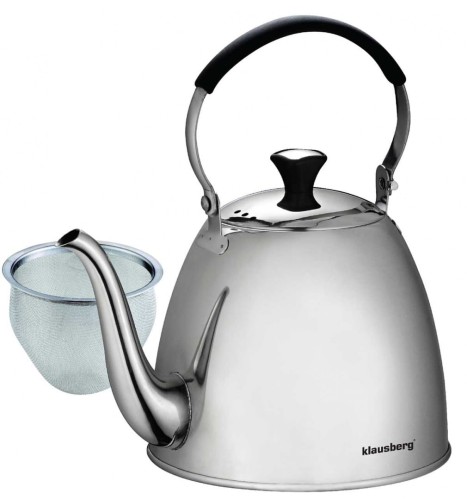 Czajnik z zaparzaczem 1,1L srebrny KLAUSBERG