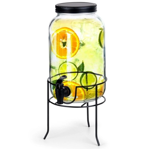 Słój szklany z kranem i stojakiem do napojów lemoniady 3,2 l
