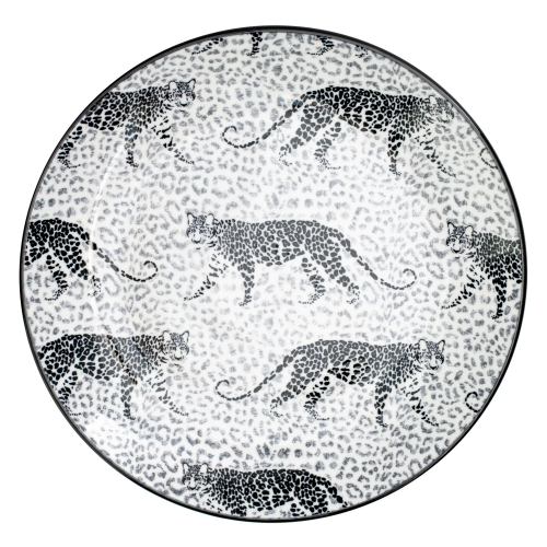 Talerz płaski 19 cm WILD lampart centki porcelana Verlo