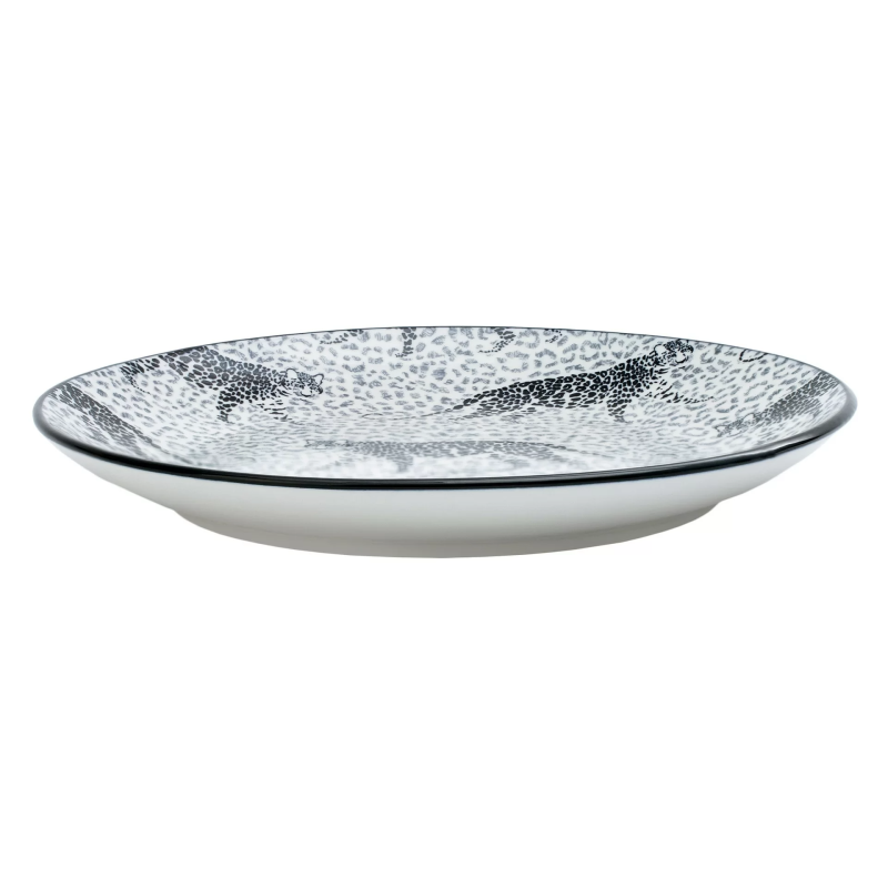 Talerz płaski 19 cm WILD lampart centki porcelana Verlo