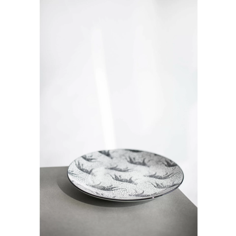 Talerz płaski 19 cm WILD lampart centki porcelana Verlo