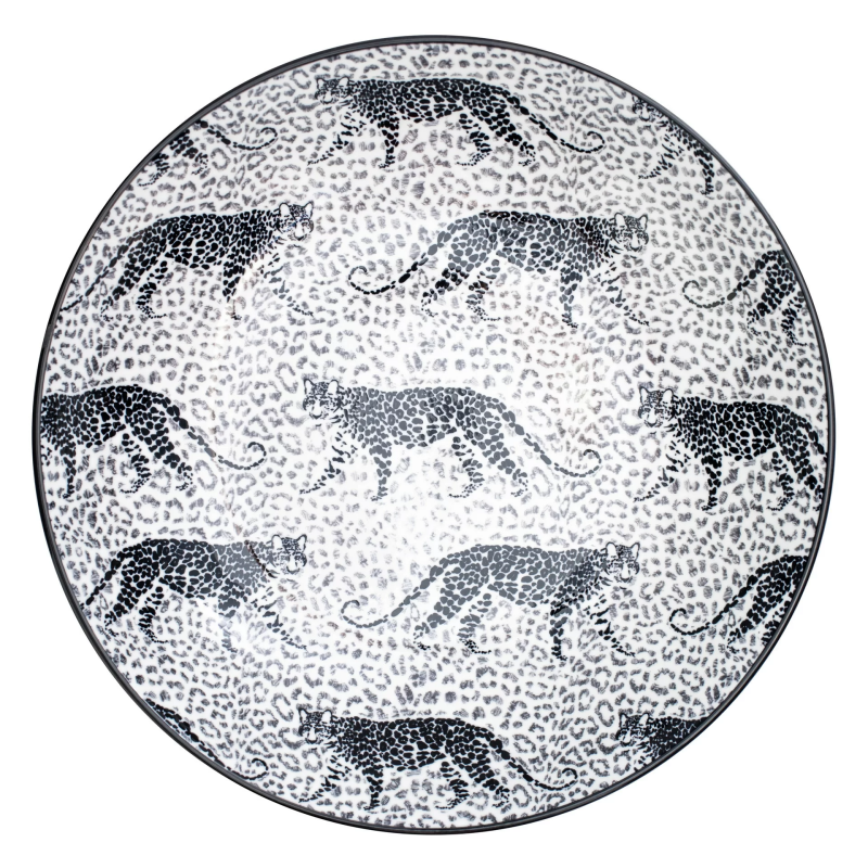 Talerz głęboki 23 cm WILD lampart centki porcelana Verlo