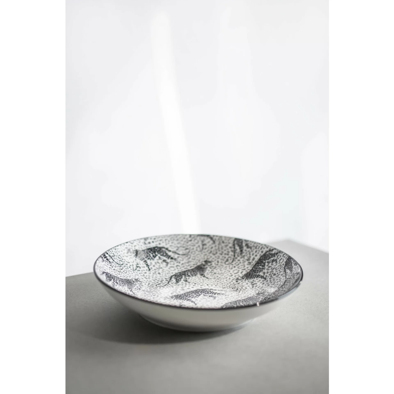 Talerz głęboki 23 cm WILD lampart centki porcelana Verlo