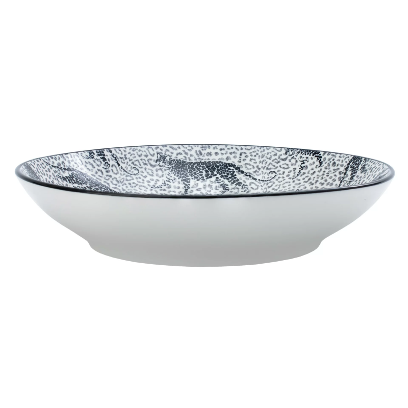 Talerz głęboki 23 cm WILD lampart centki porcelana Verlo