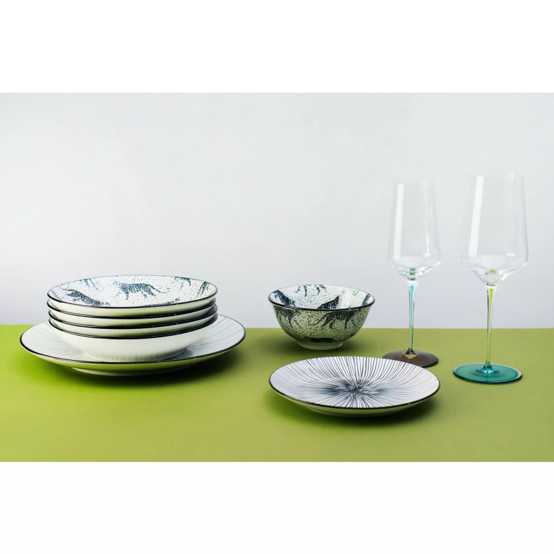 Talerz głęboki 23 cm WILD lampart centki porcelana Verlo