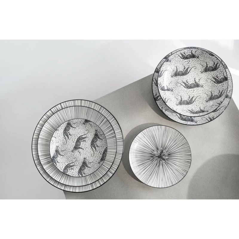 Talerz płaski 26 cm WILD lampart centki porcelana Verlo