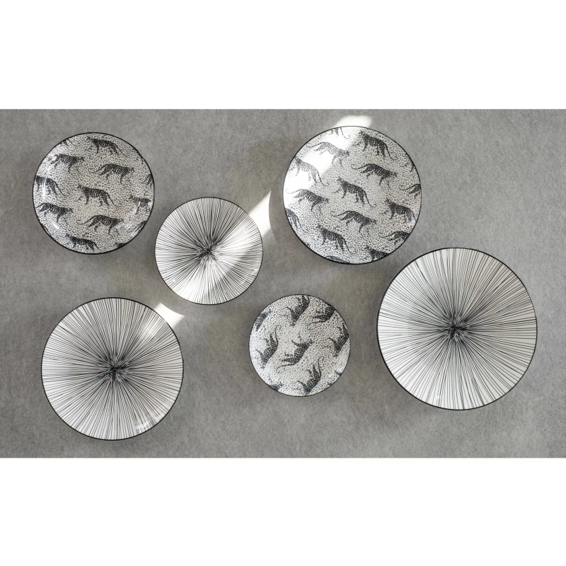 Talerz płaski 26 cm WILD lampart centki porcelana Verlo