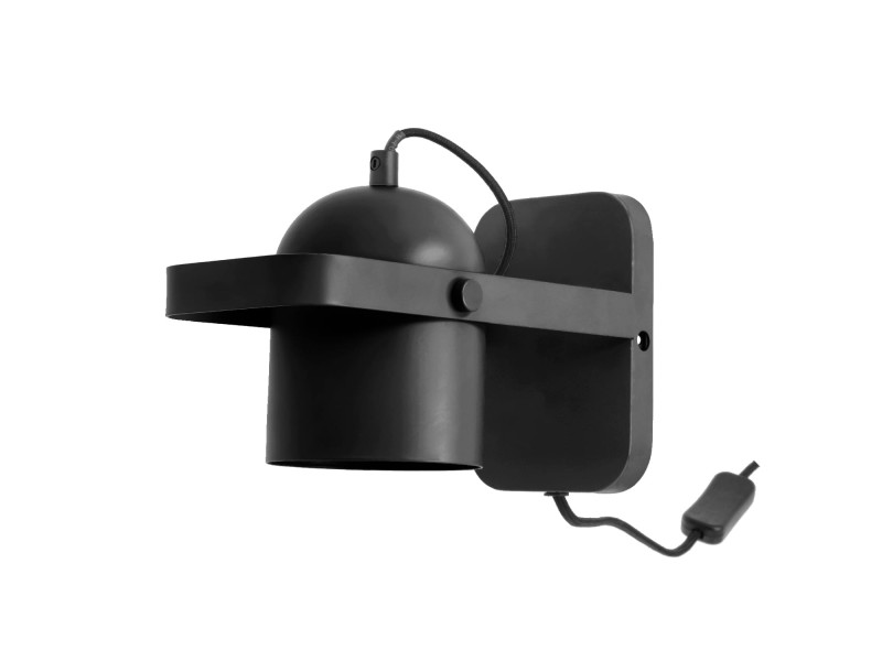 Lampa ścienna Nesvik wys. 23 cm Black