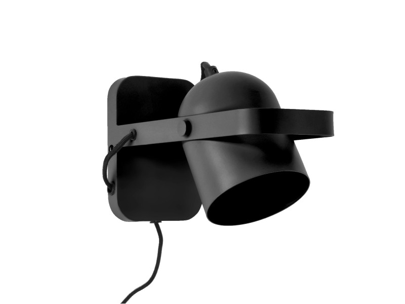 Lampa ścienna Nesvik wys. 23 cm Black