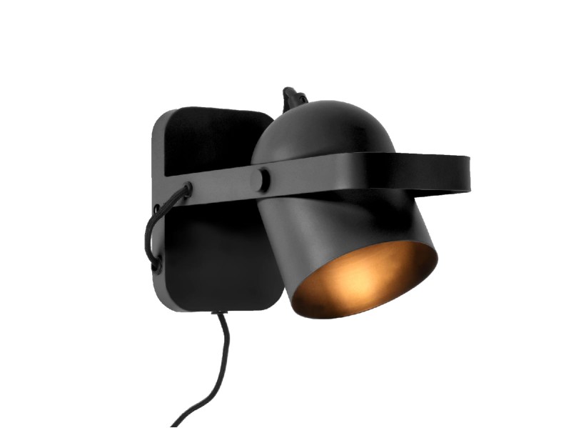 Lampa ścienna Nesvik wys. 23 cm Black