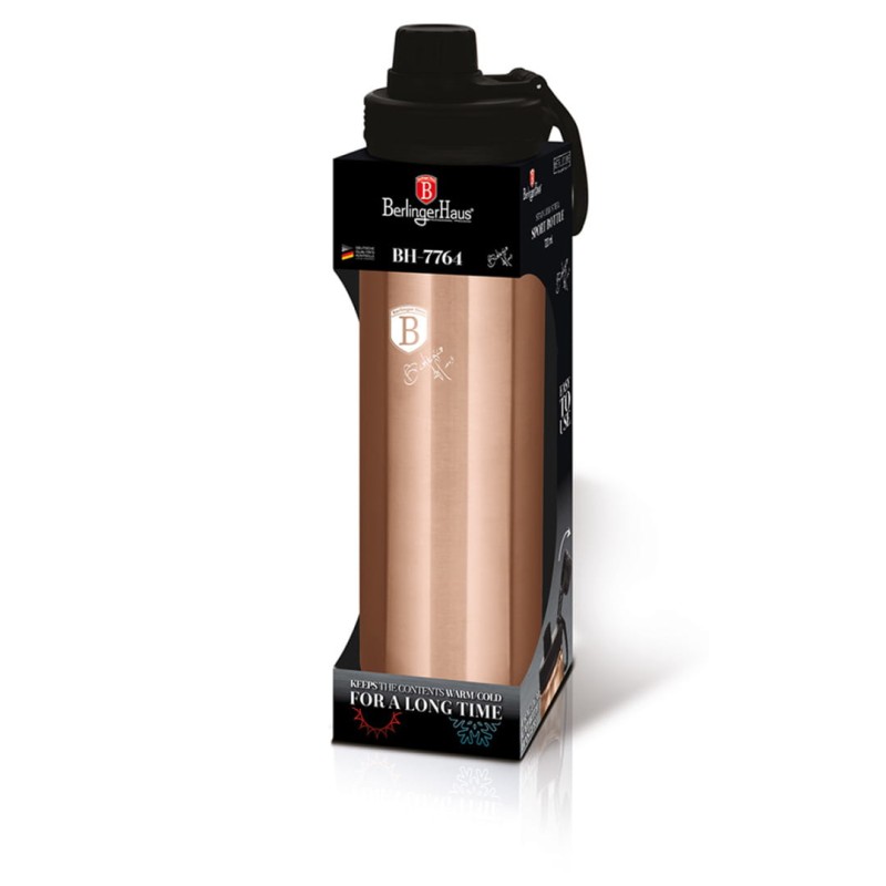 Butelka sportowa 720ml BERLINGER HAUS różowe złoto