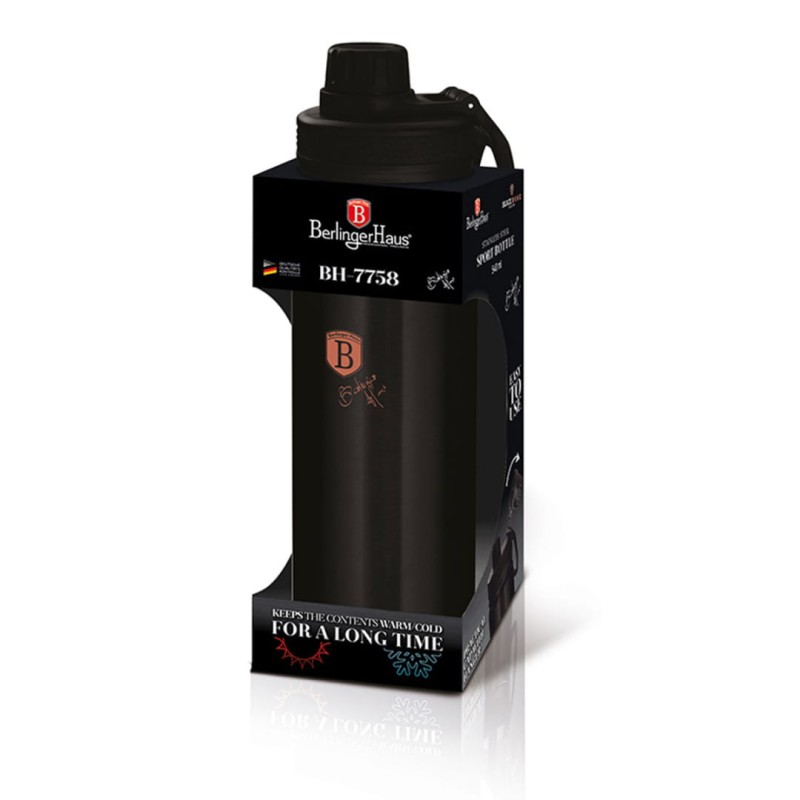 Butelka sportowa 540ml BERLINGER HAUS czarna