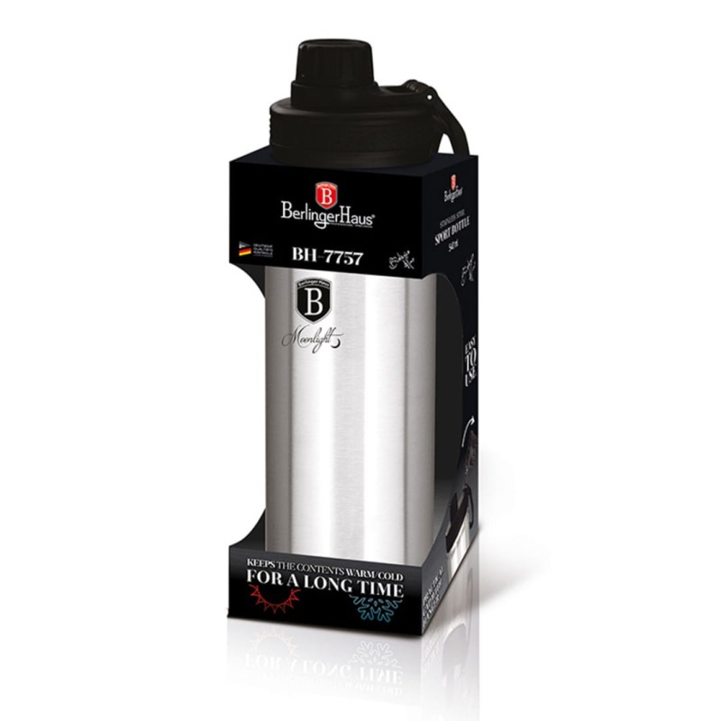 Butelka sportowa 540ml BERLINGER HAUS srebrna