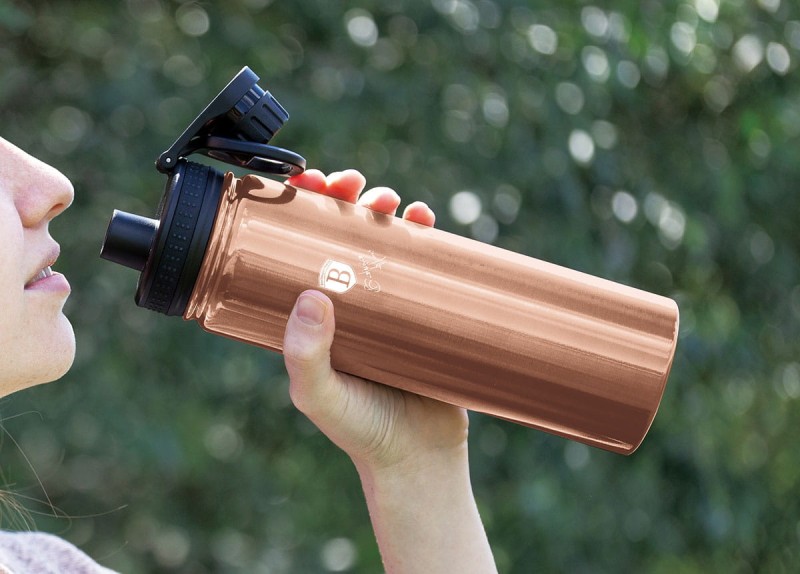 Butelka sportowa 540ml BERLINGER HAUS różowe złoto