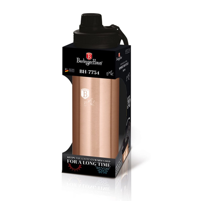 Butelka sportowa 540ml BERLINGER HAUS różowe złoto