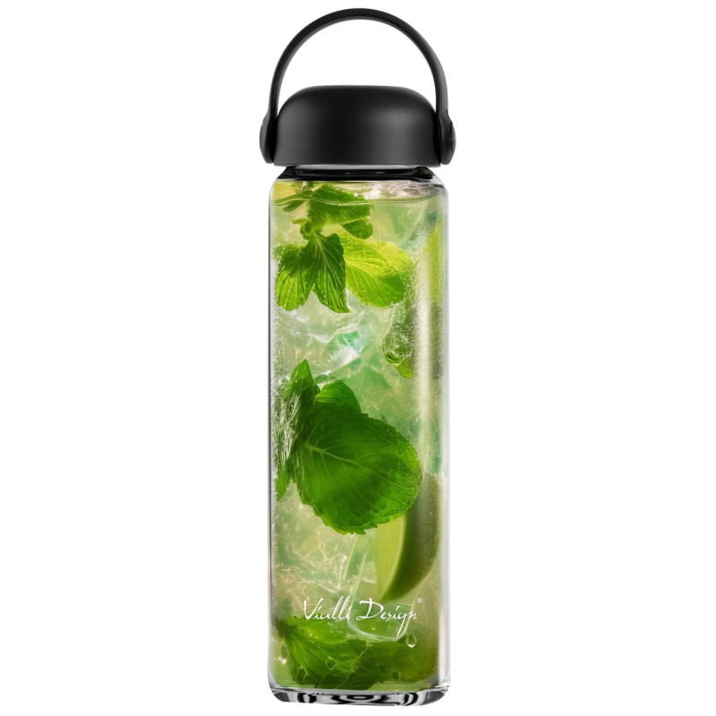 Szklana butelka na wodę Fuori 540 ml czarna