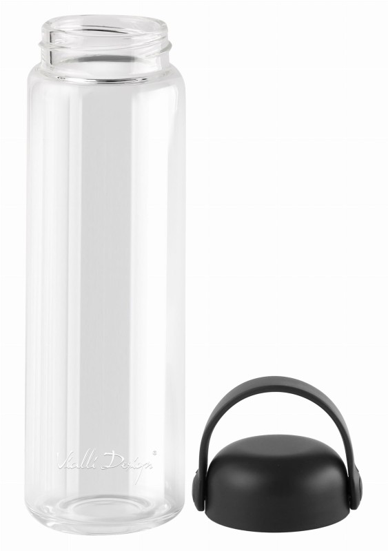 Szklana butelka na wodę Fuori 540 ml czarna