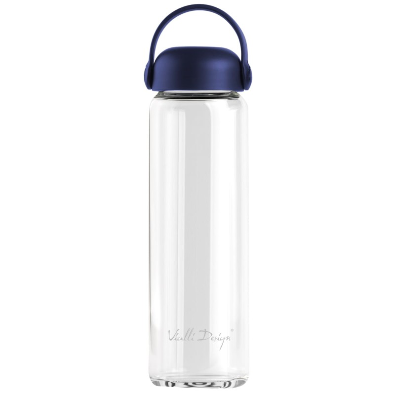 Szklana butelka na wodę Fuori 540 ml granatowa