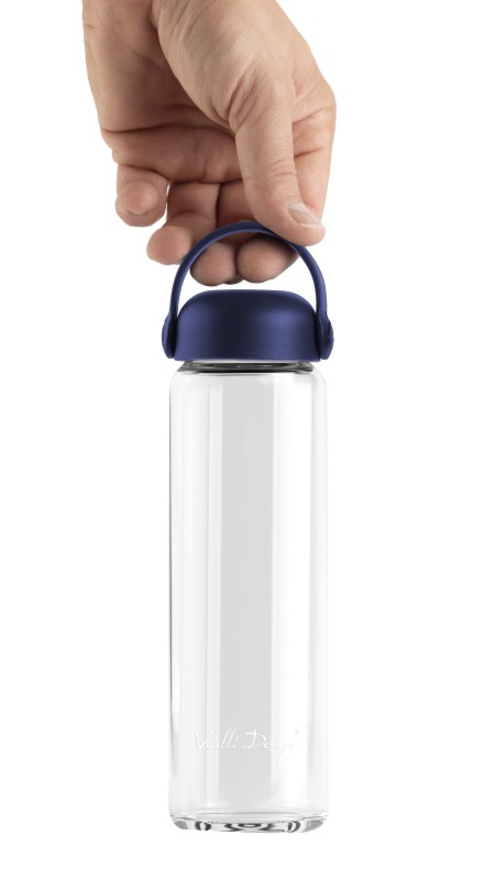 Szklana butelka na wodę Fuori 540 ml granatowa
