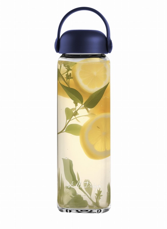 Szklana butelka na wodę Fuori 540 ml granatowa