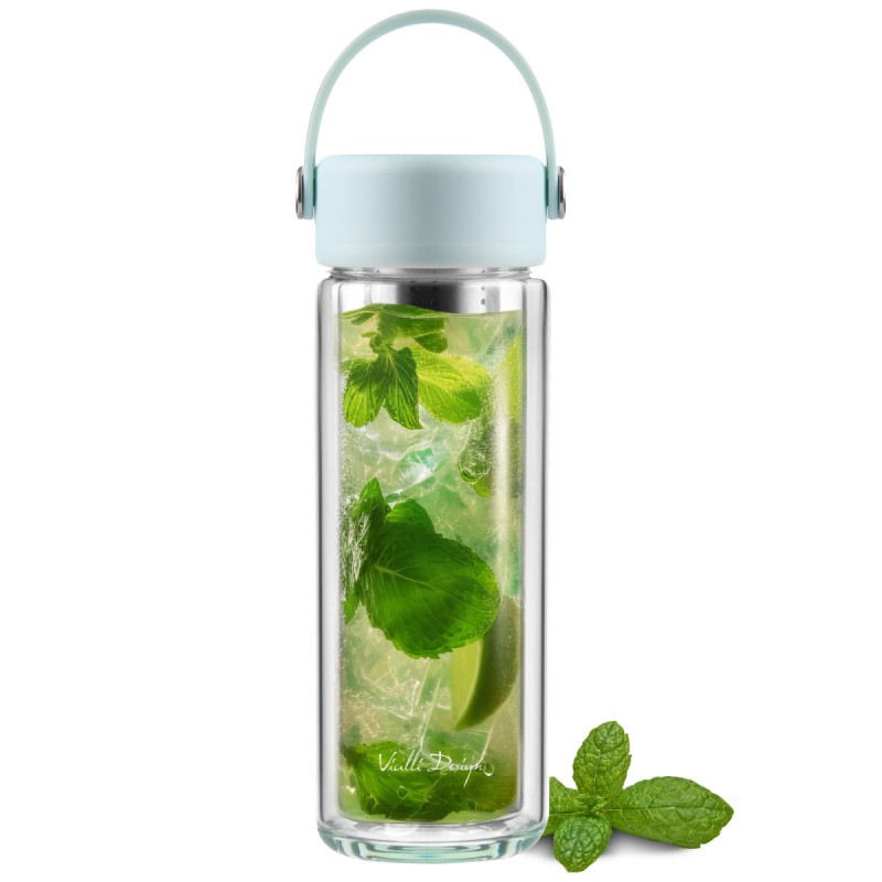 Butelka z podwójną ścianką i zaparzaczem Fuori 350 ml miętowa
