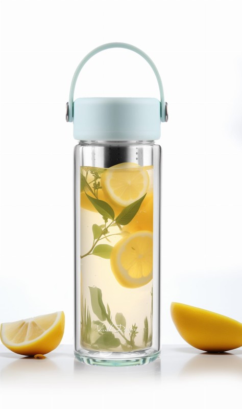 Butelka z podwójną ścianką i zaparzaczem Fuori 350 ml miętowa
