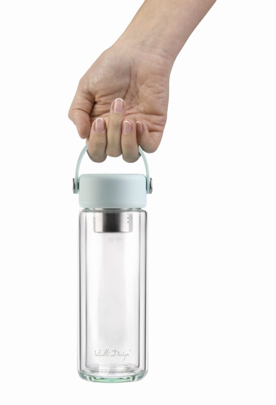 Butelka z podwójną ścianką i zaparzaczem Fuori 350 ml miętowa