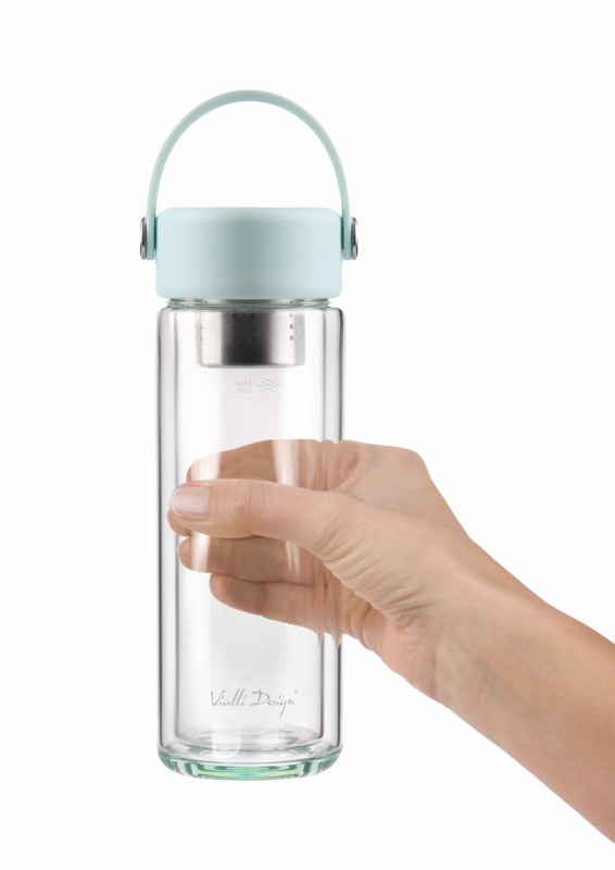 Butelka z podwójną ścianką i zaparzaczem Fuori 350 ml miętowa