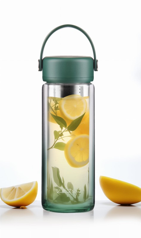 Butelka z podwójną ścianką i zaparzaczem Fuori 350 ml zielona