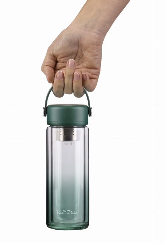 Butelka z podwójną ścianką i zaparzaczem Fuori 350 ml zielona