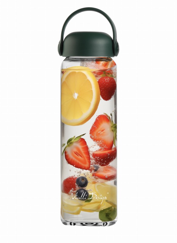 Szklana butelka na wodę Fuori 540 ml zielona