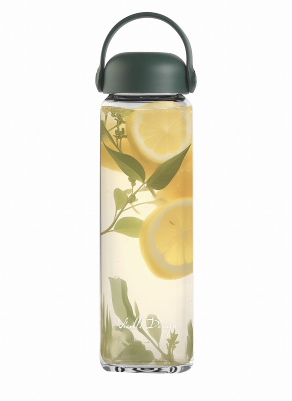 Szklana butelka na wodę Fuori 540 ml zielona
