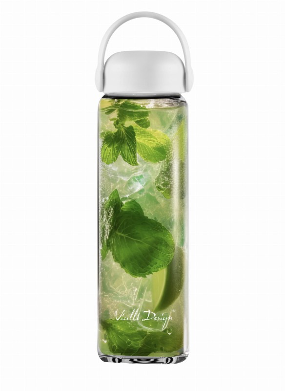 Szklana butelka na wodę Fuori 540 ml biała