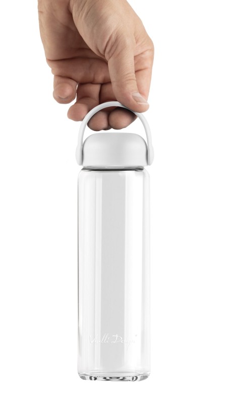 Szklana butelka na wodę Fuori 540 ml biała