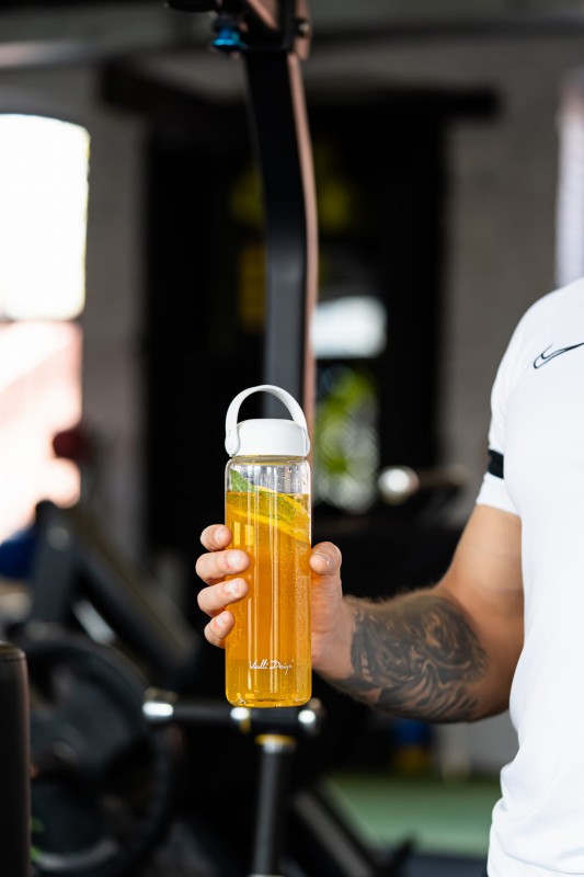Szklana butelka na wodę Fuori 540 ml biała