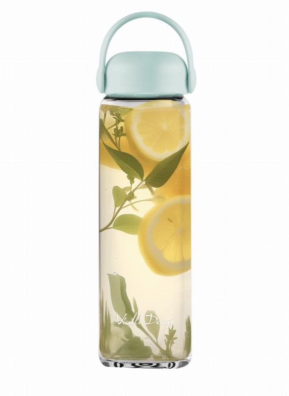 Szklana butelka na wodę Fuori 540 ml miętowa