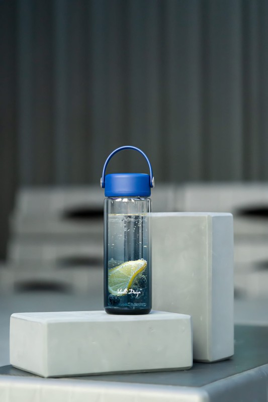 Butelka z podwójną ścianką i zaparzaczem Fuori 350 ml granatowa