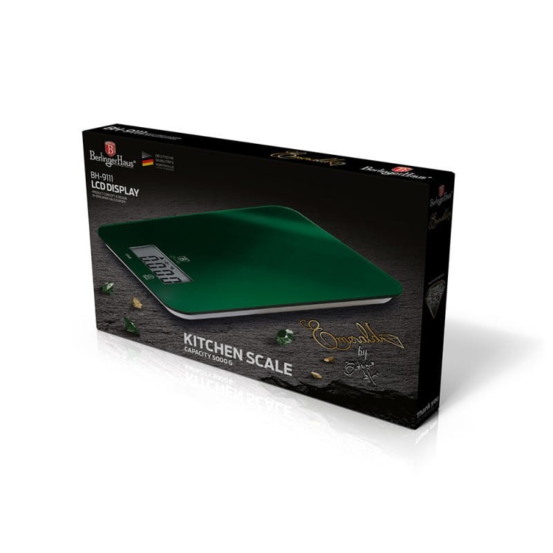 Waga kuchenna elektroniczna BERLINGER HAUS EMERALD prostokątna zielona