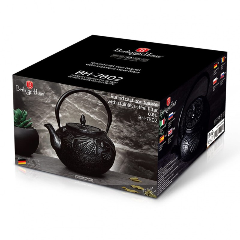 Zaparzacz żeliwny 800ml BERLINGER HAUS czarny