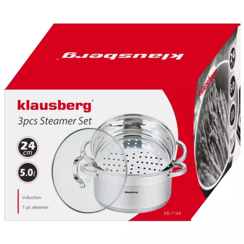 Garnek do gotowania na parze KLAUSBERG 3 elem. 24cm