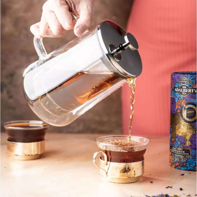 Zaparzacz tłokowy do kawy herbaty termiczny 600ml KLAUSBERG French press